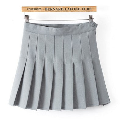 Pleated Mini Skirts Candy Color High Waist Tennis Skirts