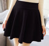 High Waist Pleated Skirt Tennis Black